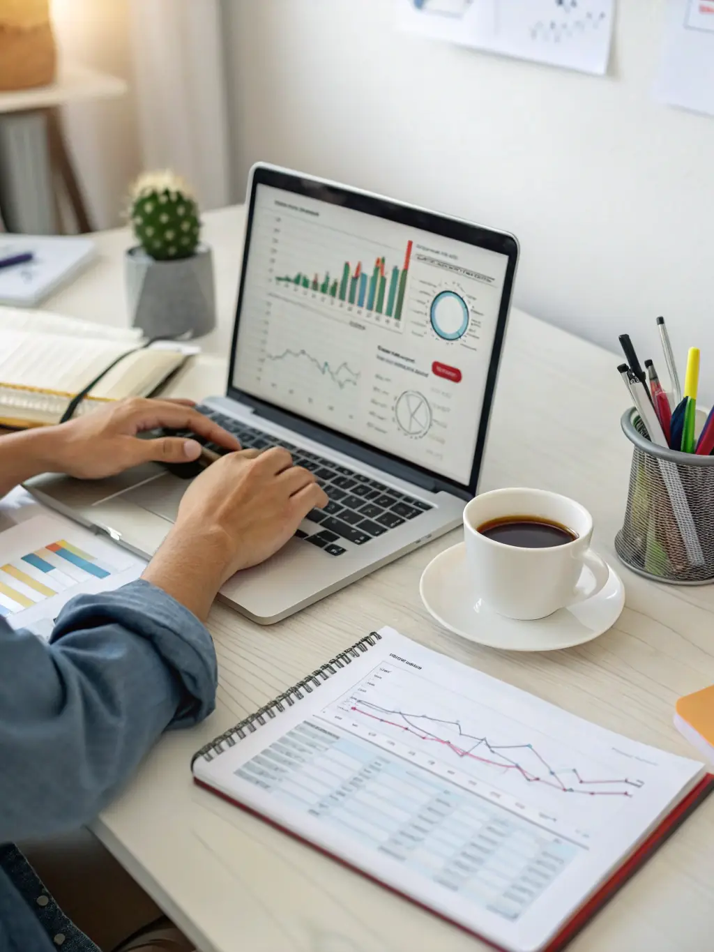 A stock image of a data analyst using a machine learning platform to identify trends and insights from a large dataset, emphasizing the analytical capabilities of AI in business intelligence.
